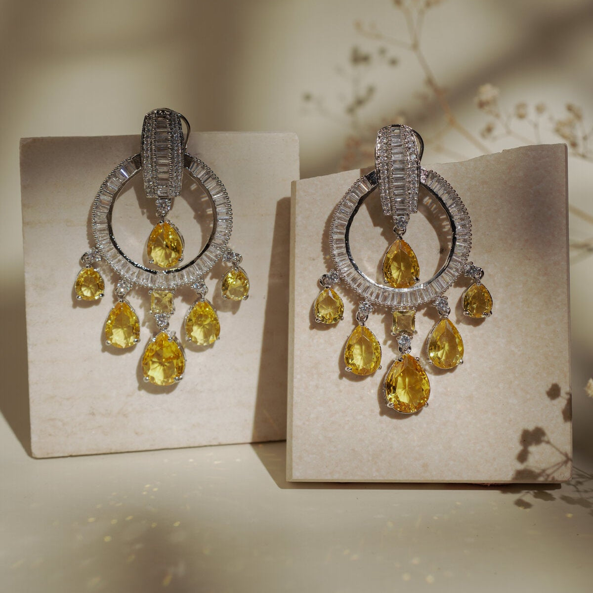 CITRINE CHANDELIER EARRING