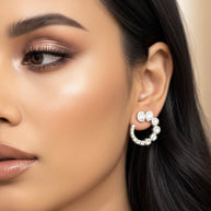DIAMONTE C SHAPED HOOPS