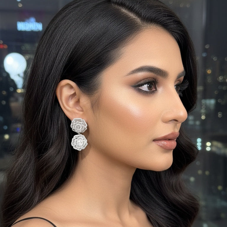 DOUBLE ROSETTE EARRINGS