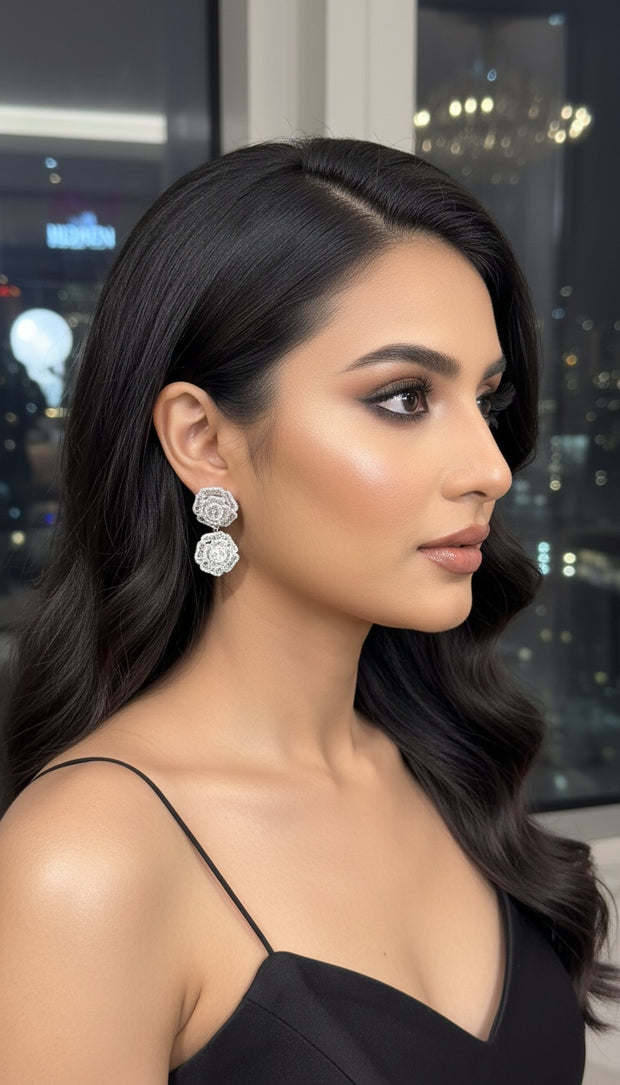 DOUBLE ROSETTE EARRINGS