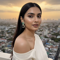 EMERALD CHAMPAGNE STUDS