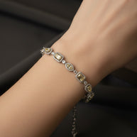 MULTI SHAPE HALO TENNIS BRACELET