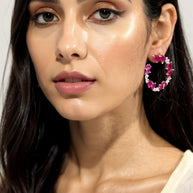 RUBY C SHAPED HOOPS