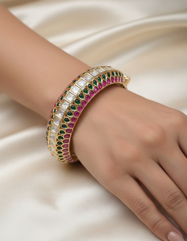 LEERA MULTI KUNDAN BANGLES
