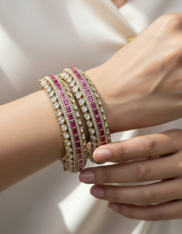NIRA RUBY BAGUETTE BANGLES