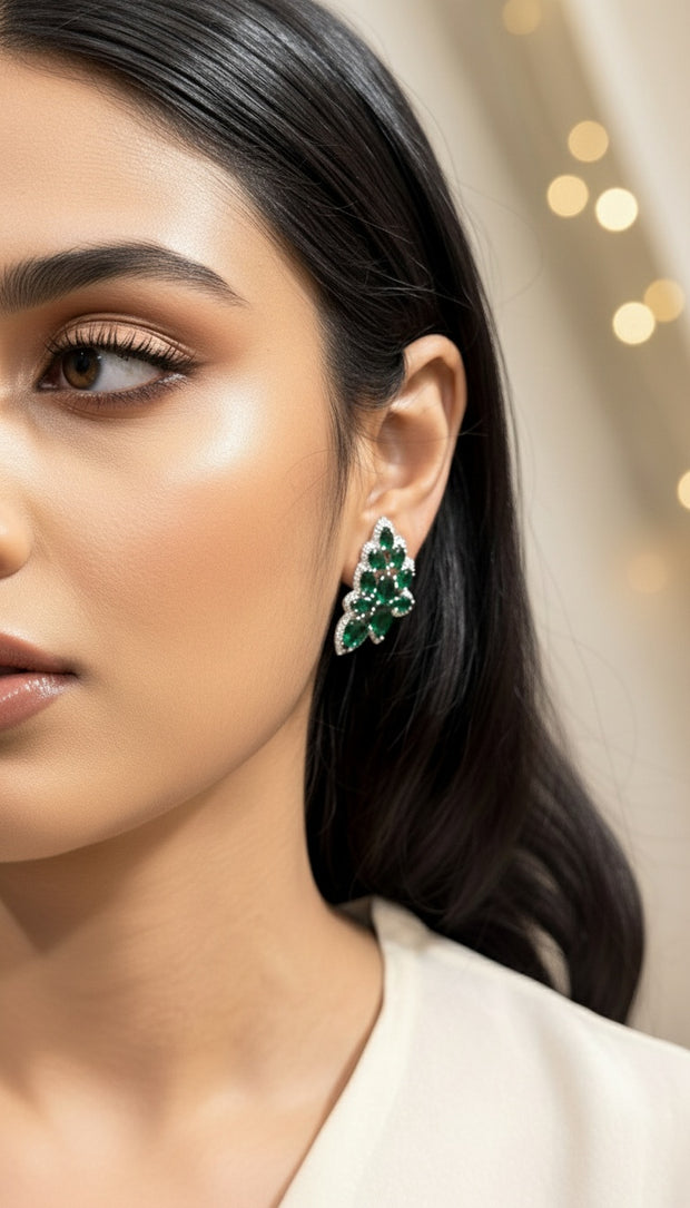 EMERALD PETAL EARRINGS