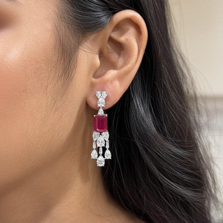 RUBY CASCADING DIAMOND DROPS