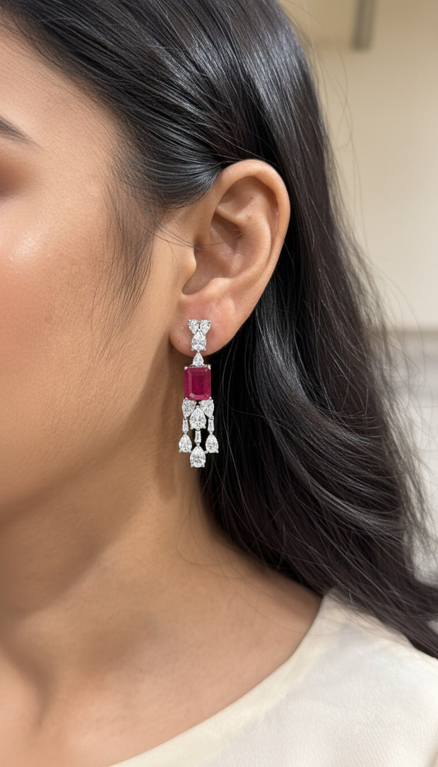 RUBY CASCADING DIAMOND DROPS