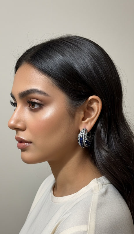 BLUE VINTAGE HOOPS