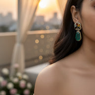 MULTI COLOUR FLORET EMERALD DROP