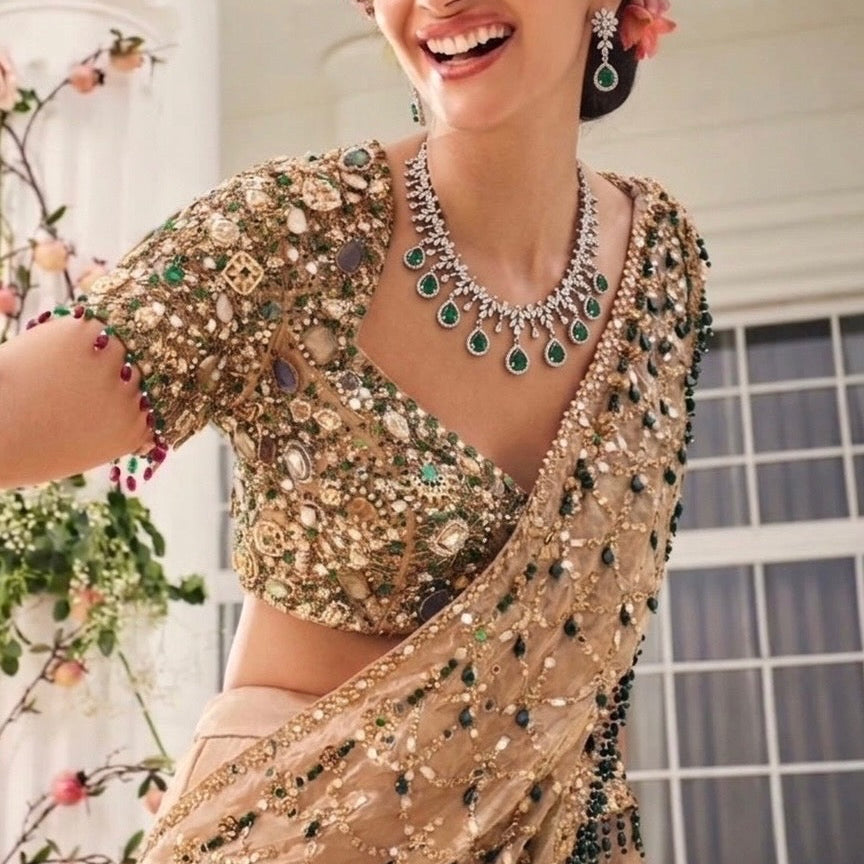 ELARA EMERALD NECKLACE SET