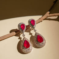 RUBY DROPLET EARRING