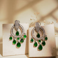 GREEN CHANDELIER EARRING