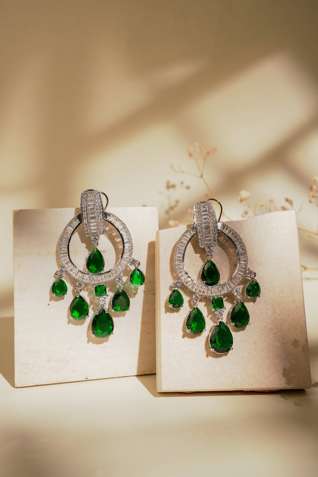 GREEN CHANDELIER EARRING