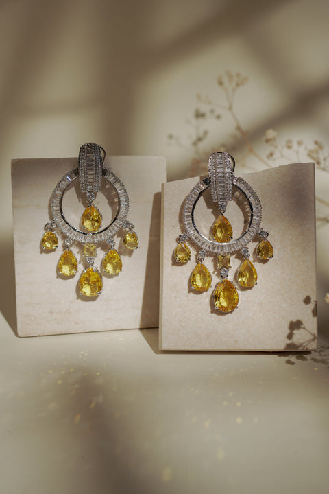 CITRINE CHANDELIER EARRING