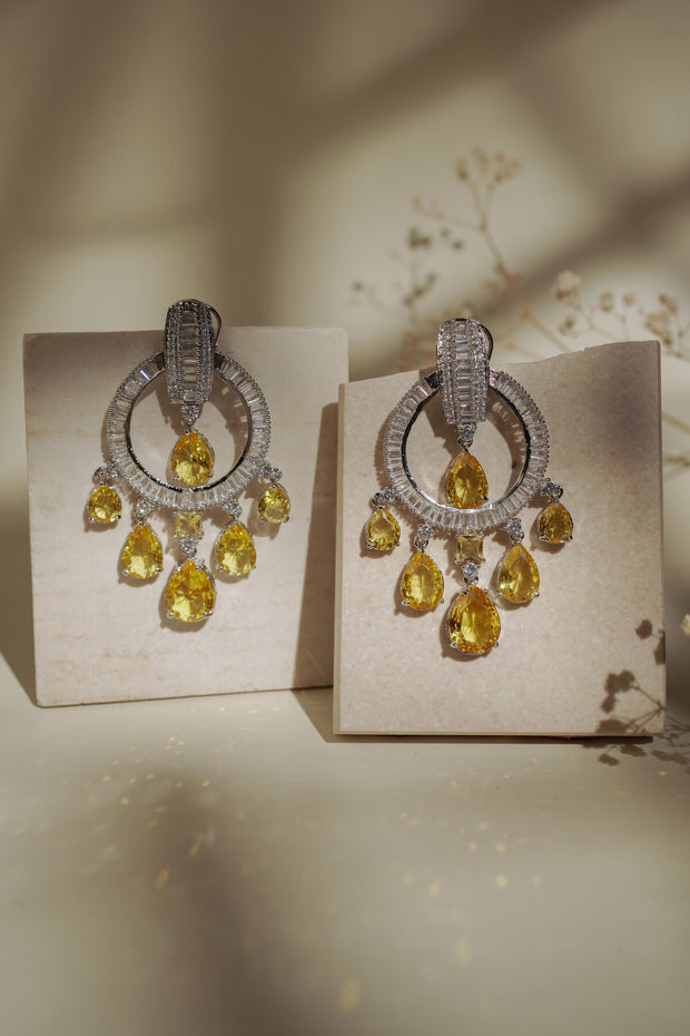 CITRINE CHANDELIER EARRING