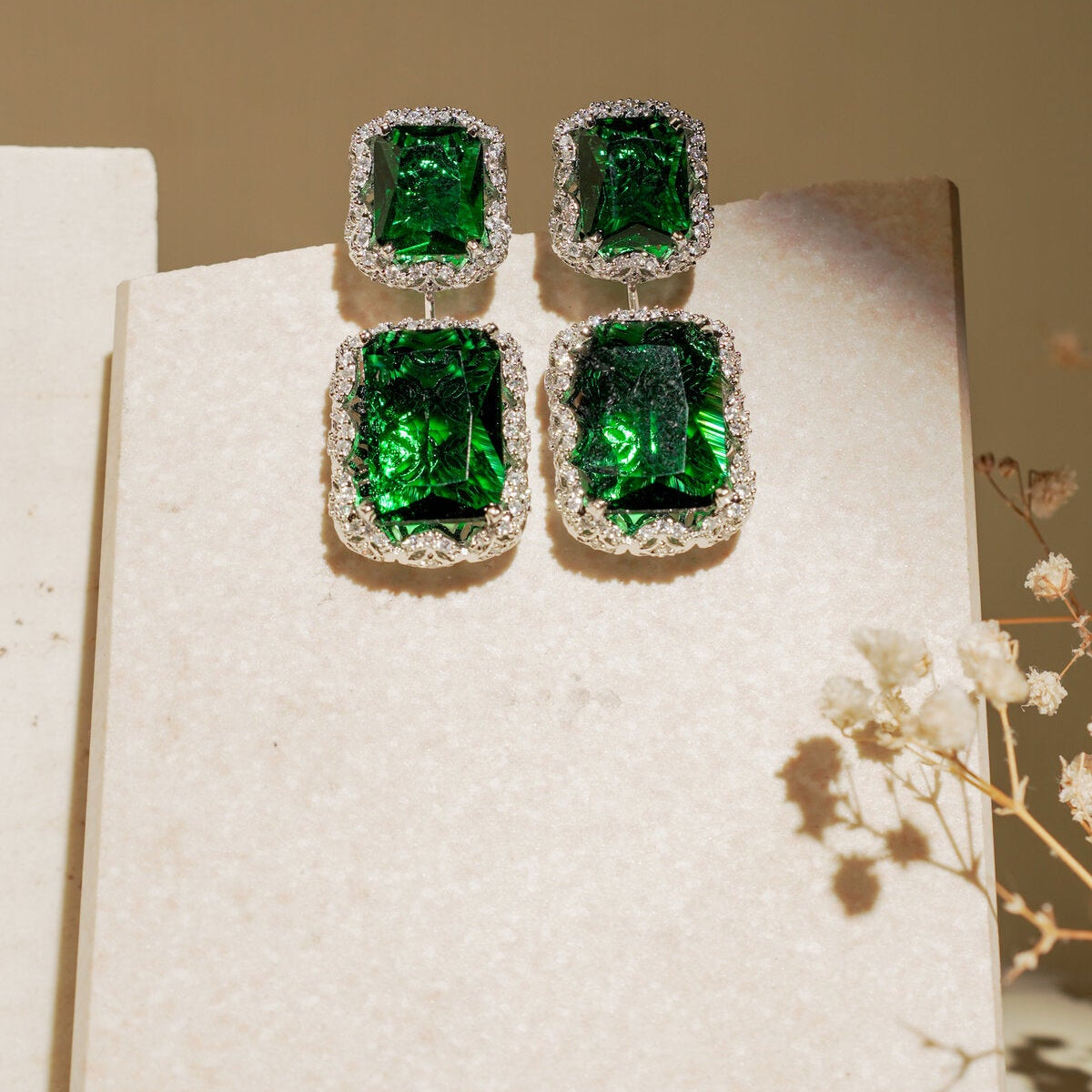 RUBY DOUBLE DROP EARRING