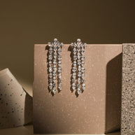 TRIPLE STRAND DIAMOND DROP