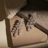 DIAMOND PETAL DROP EARRING