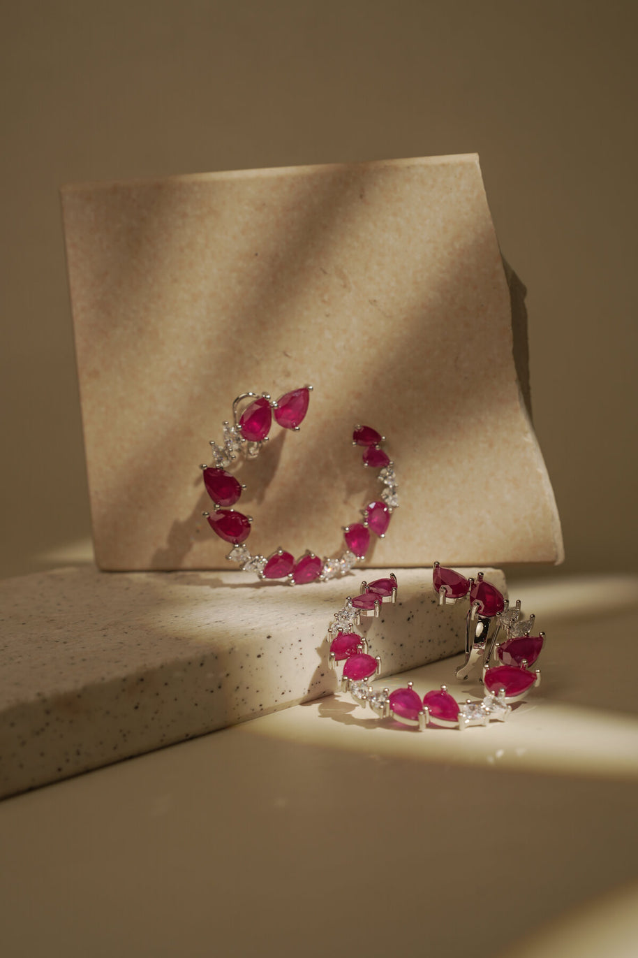 RUBY C SHAPED HOOPS