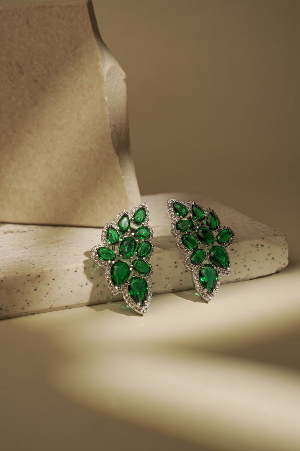 EMERALD PETAL EARRINGS