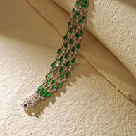 EMERALD PEAR STACK TENNIS BRACELET