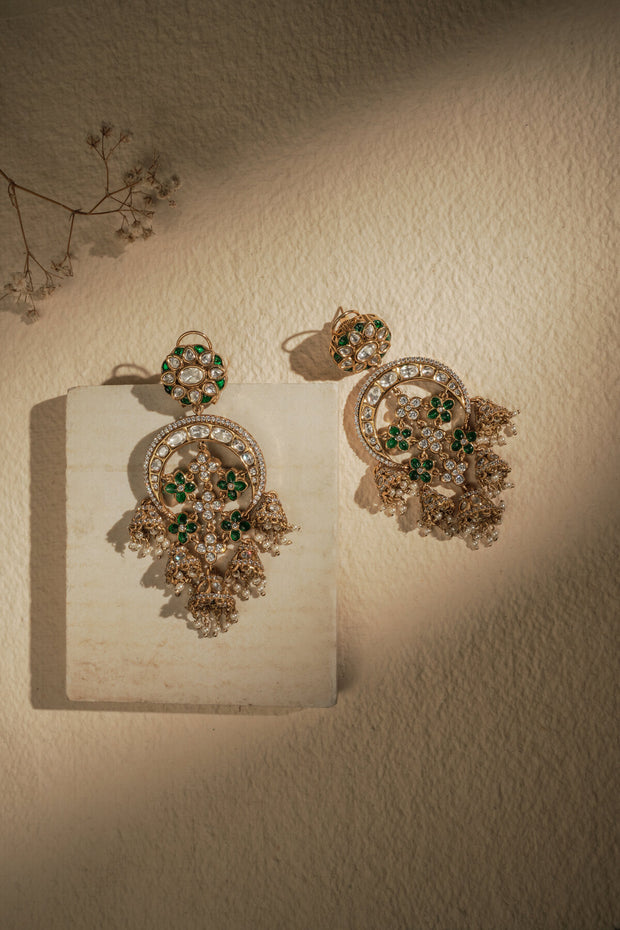 EMERALD CHAND JHUMKIS
