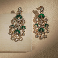 EMERALD KUNDAN JHUMKIS