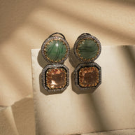 EMERALD CHAMPAGNE STUDS