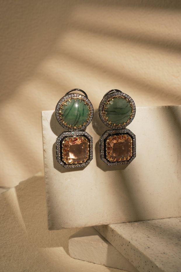 EMERALD CHAMPAGNE STUDS