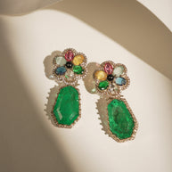 MULTI COLOUR FLORET EMERALD DROP