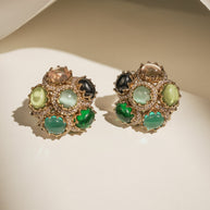 MULTI COLOURED FLORETTE- GREEN