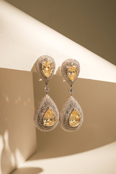 CITRINE DROPLET EARRING