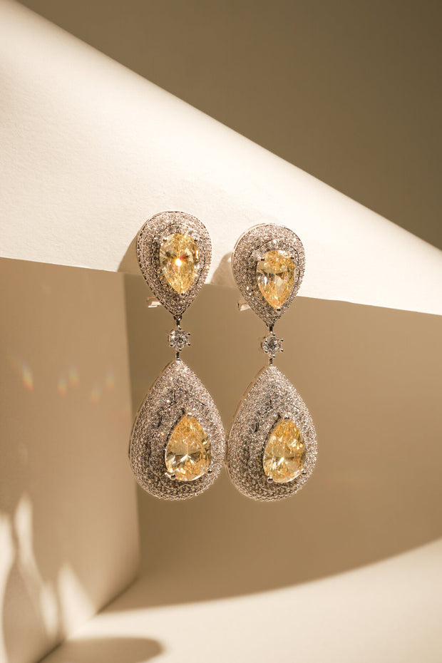 CITRINE DROPLET EARRING