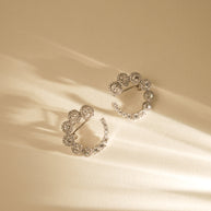 DIAMONTE C SHAPED HOOPS