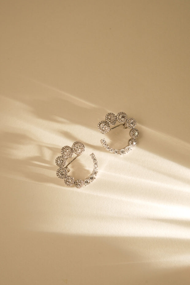 DIAMONTE C SHAPED HOOPS