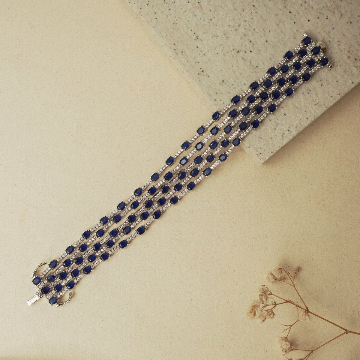 SAPPHIRE 4 LINE TENNIS BRACELET