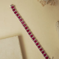 RUBY HALO TENNIS BRACELET