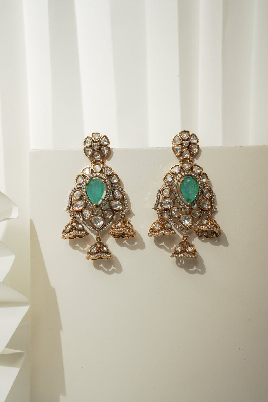 EMERALD VICTORIAN JHUMKIS