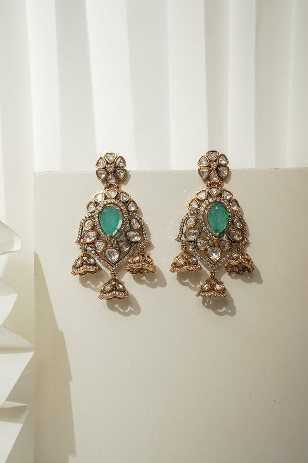EMERALD VICTORIAN JHUMKIS