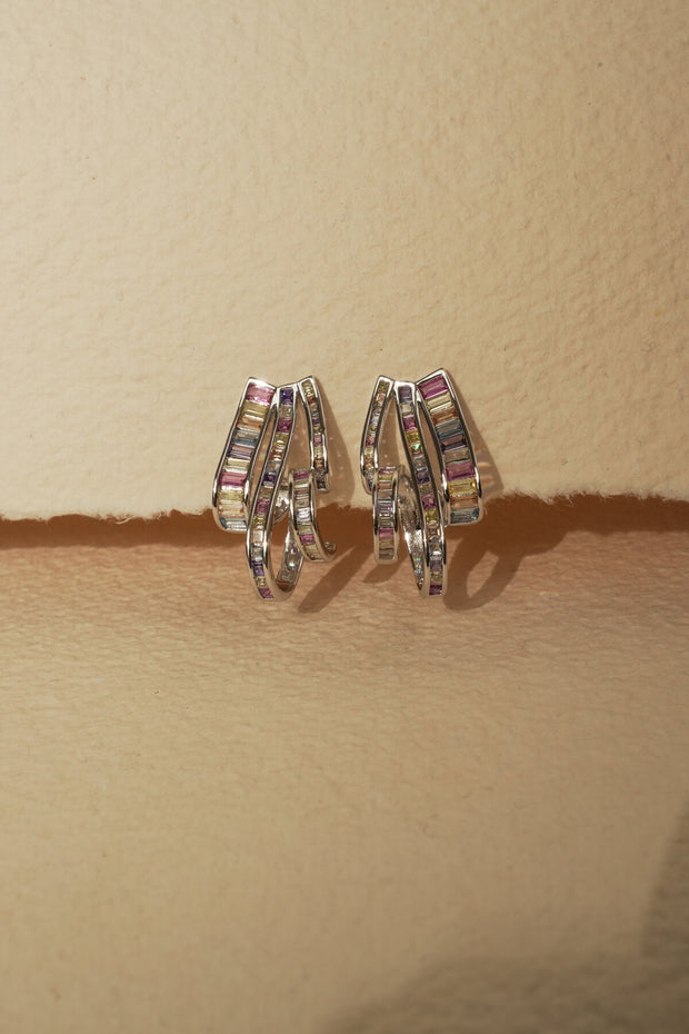 MULTI COLOURED BAGUETTE HOOPS