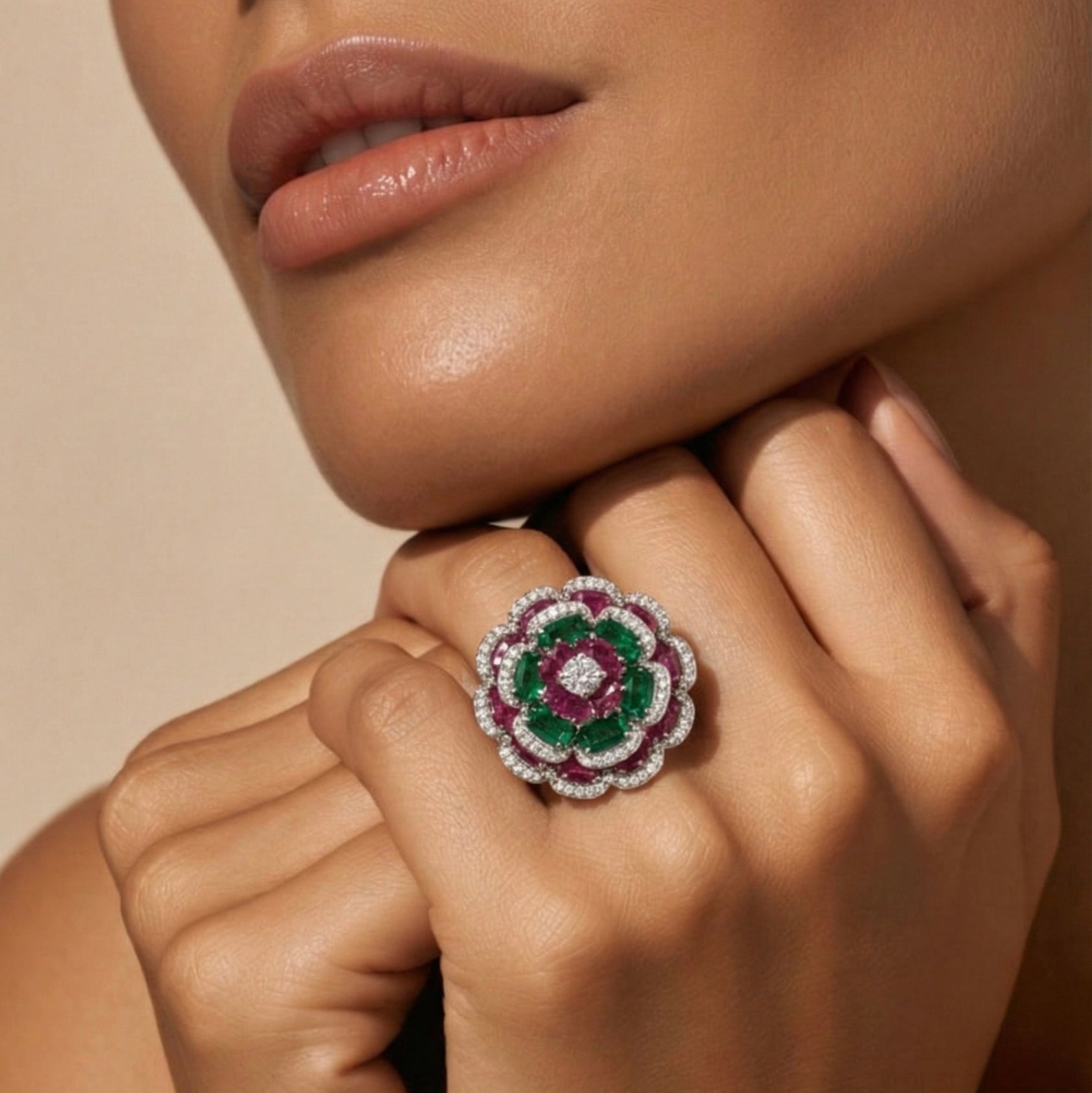 STARLIGHT FLOWER RING