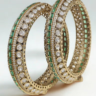 NIRA EMERALD BAGUETTE BANGLES