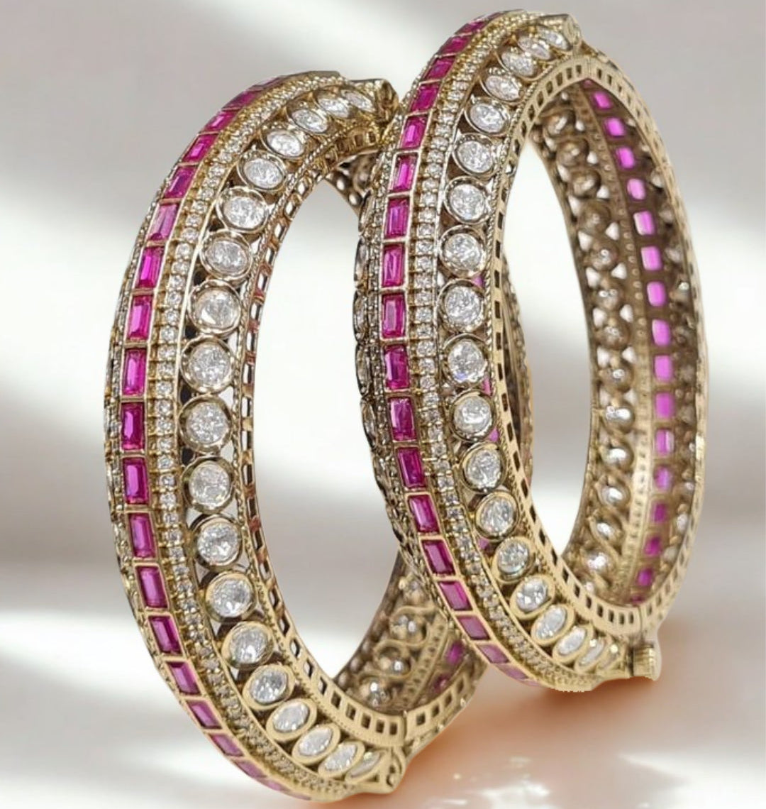 NIRA RUBY BAGUETTE BANGLES