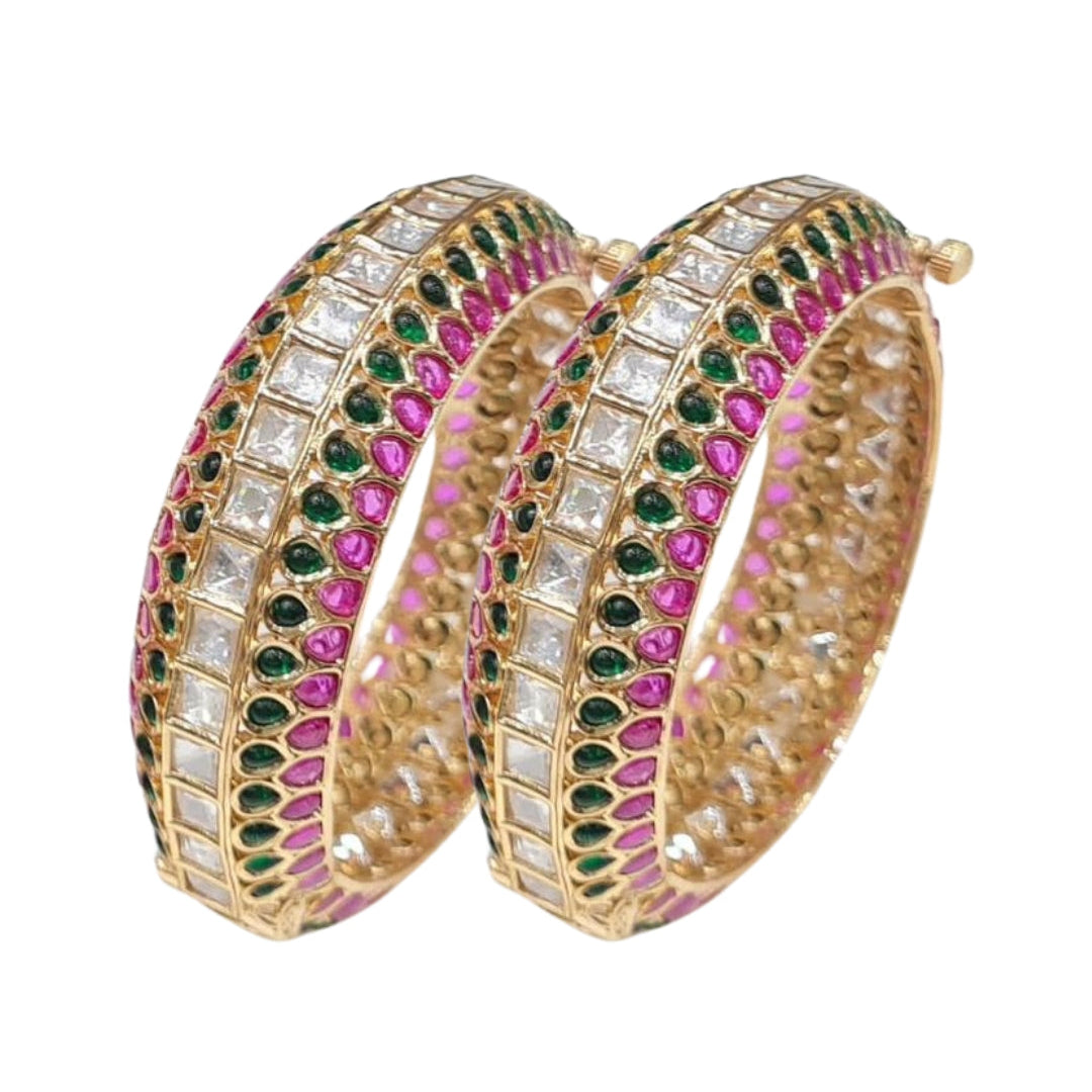 LEERA MULTI KUNDAN BANGLES