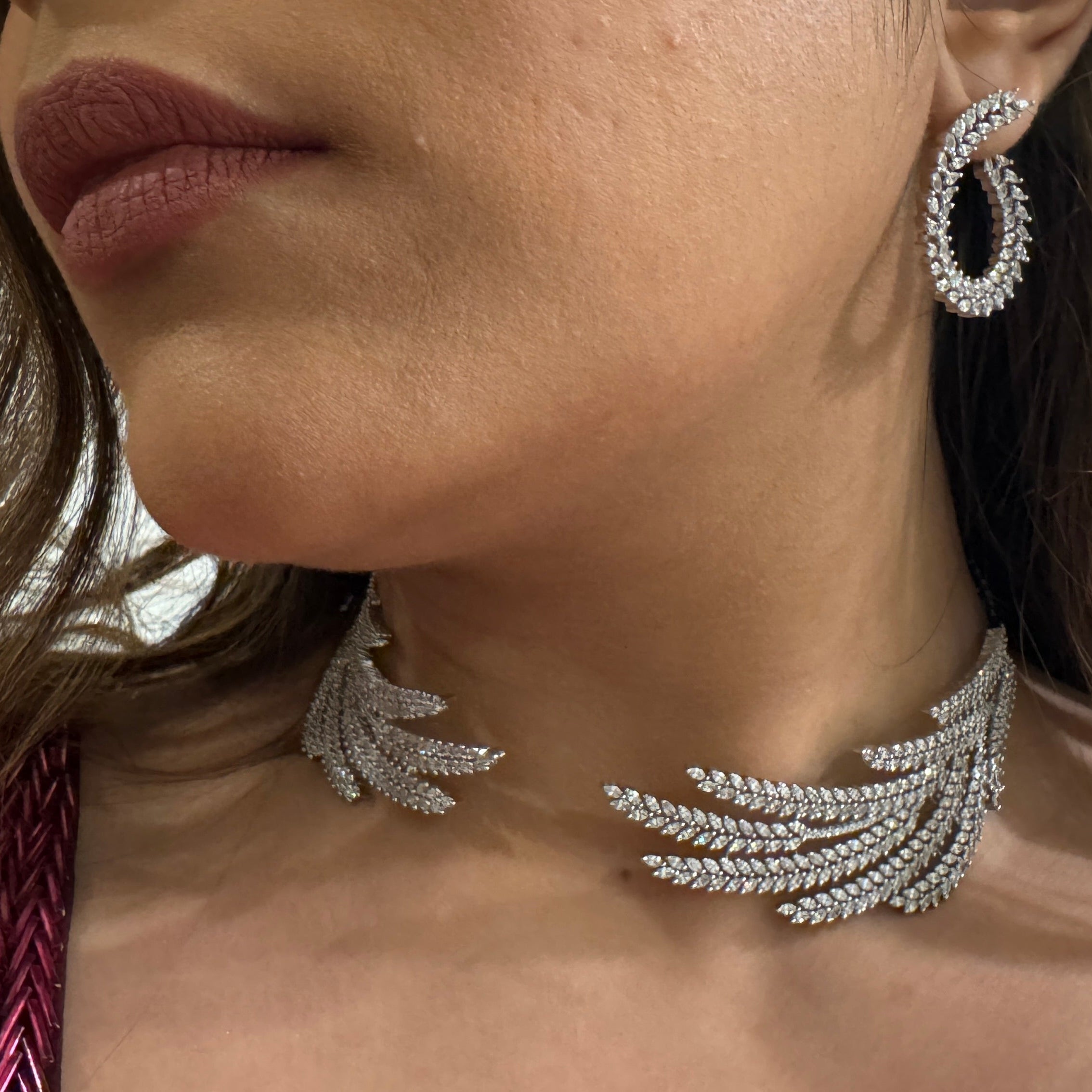 LEAFY HASLI SET WITH EARRINGS