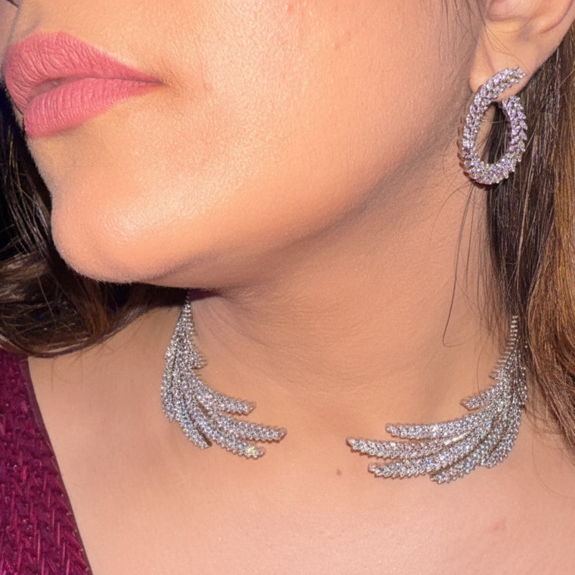 LEAFY HASLI SET WITH EARRINGS