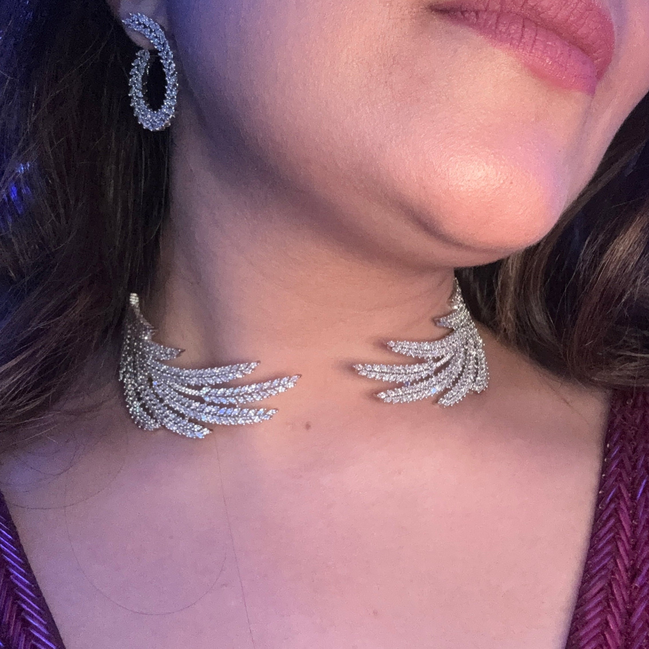 LEAFY HASLI SET WITH EARRINGS