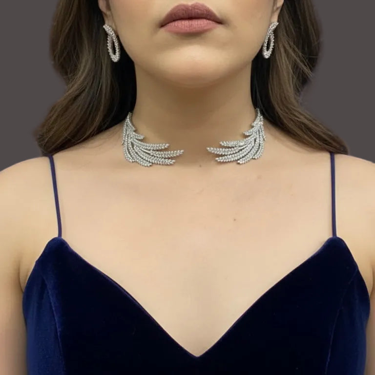 LEAFY HASLI SET WITH EARRINGS