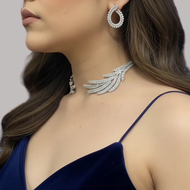 LEAFY HASLI SET WITH EARRINGS